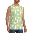 thumbnail image 2 of Uemuo Rabbit And Carrot (2) Pattern Men's Sleeveless T-Shirt,Muscle Athletic Tank Top, Moisture-wicking Quick-dry Breathable Classic Tee Top for Gym Run Outdoor Sports-3X-Large, 2 of 8