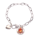 thumbnail image 1 of Japón Rojo espada samurai ilustración Pulsera de cadena de corazón joyería encanto moda, 1 of 3