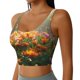 thumbnail image 2 of Fotbe Butterflies In Flower Field Sujetador Deportivo Largo sin Aros para Mujer con Almohadillas y Soporte Medio, Transpirable y Absorbente, Camiseta Tipo Chaleco o Tank Top-X-Large, 2 of 8