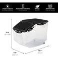 thumbnail image 3 of baomifa-LocknLock Pet Food Container with Wheels - 406oz/12L - Airtight - 4-Sided Locking Flip Top Lid, 3 of 4