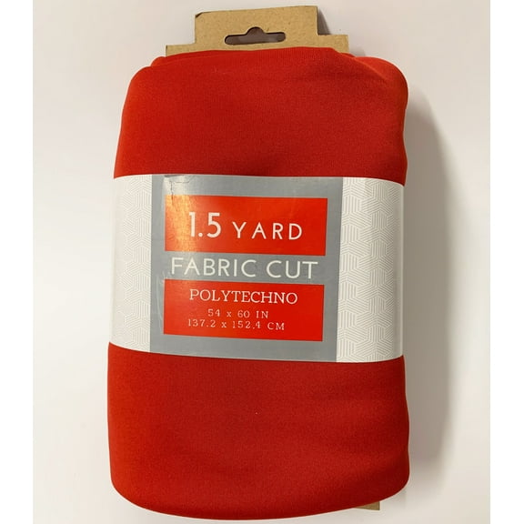 Shason Textile 60" x 1.5 yd Spandex Polyester Blend Solid Print Apparel Fabric, Red