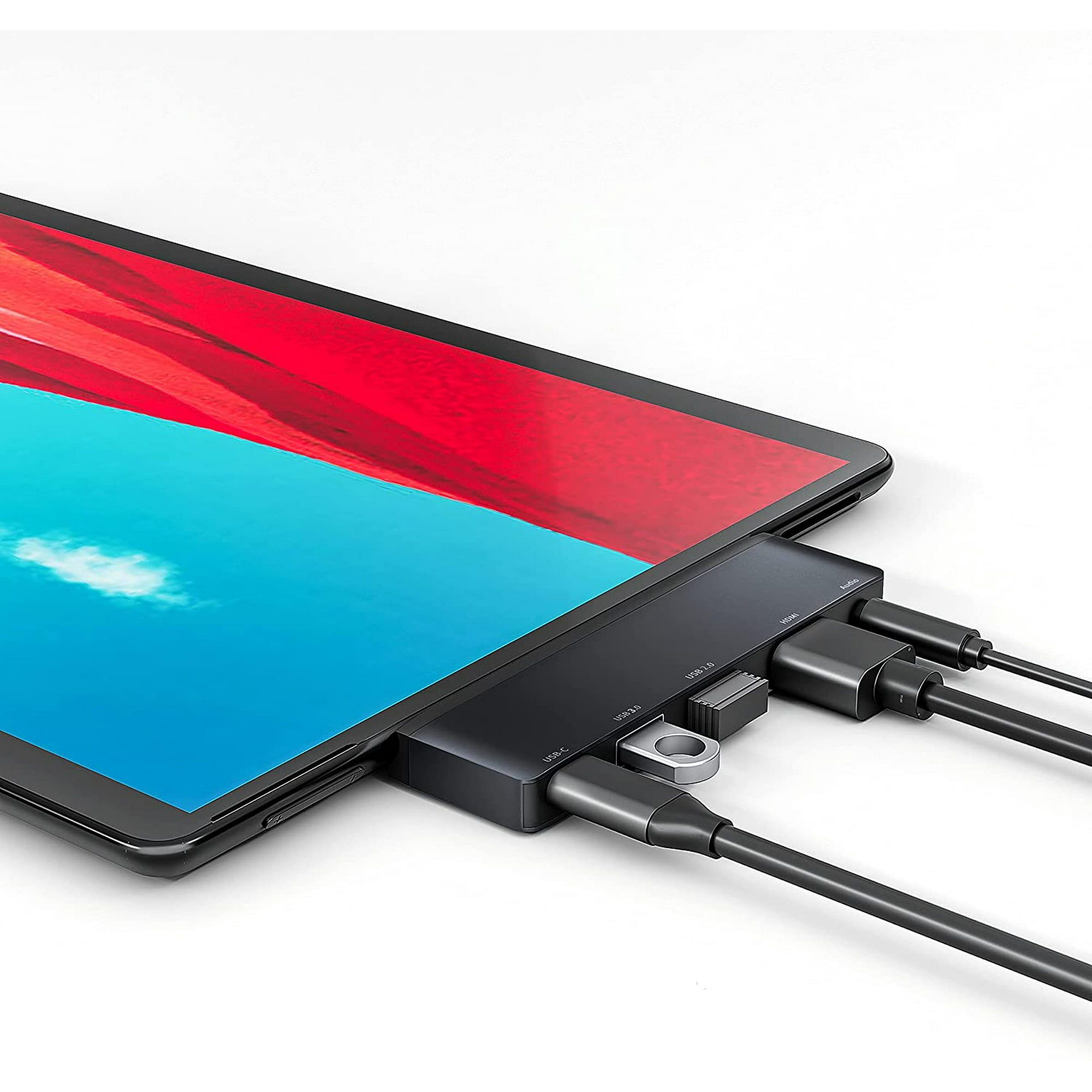 USB C Hub Docking Station 5-in-1 Surface Pro X Adapter Base with