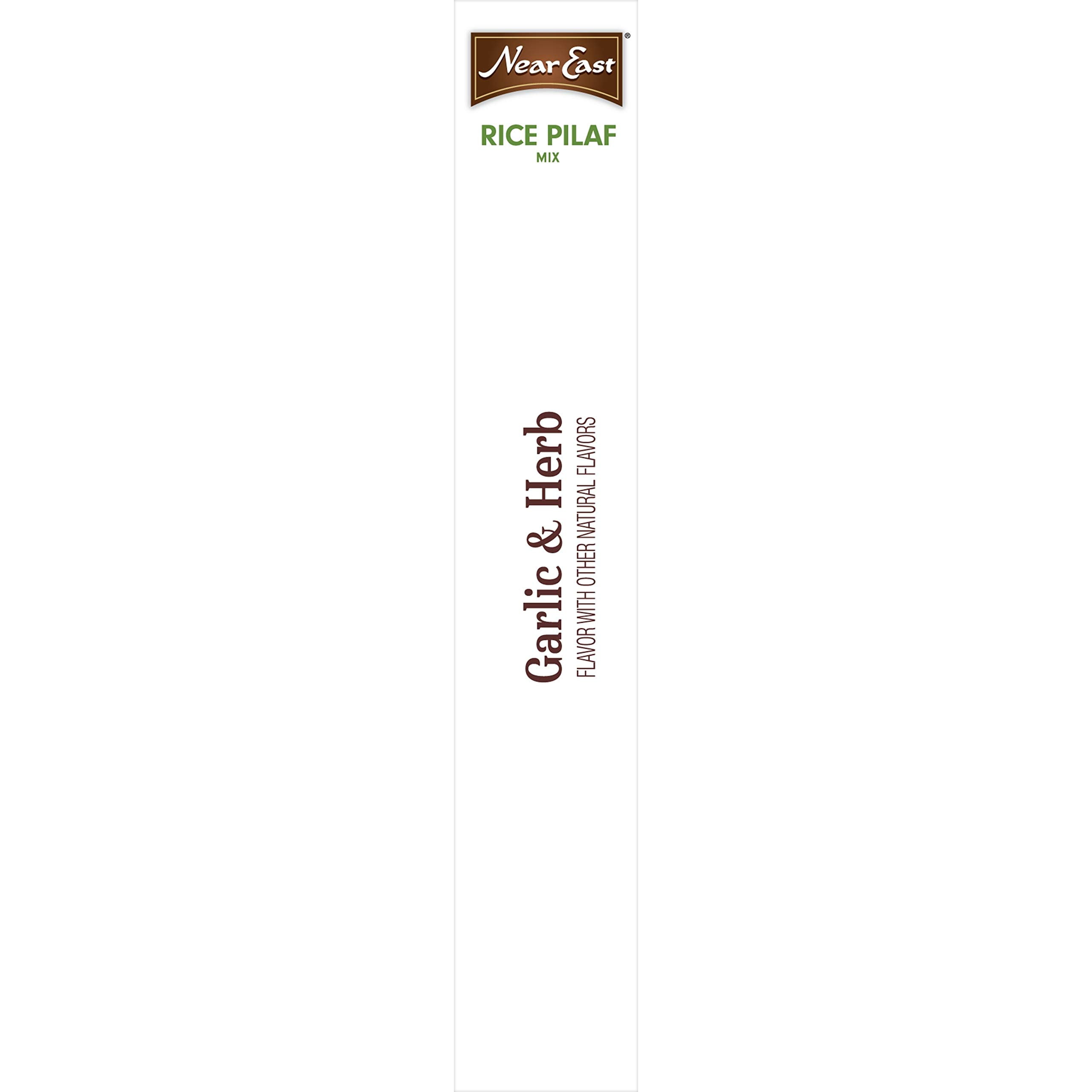 Near East Rice Pilaf Mix, Garlic & Herb 6.3 oz (Pack of 12 Boxes)