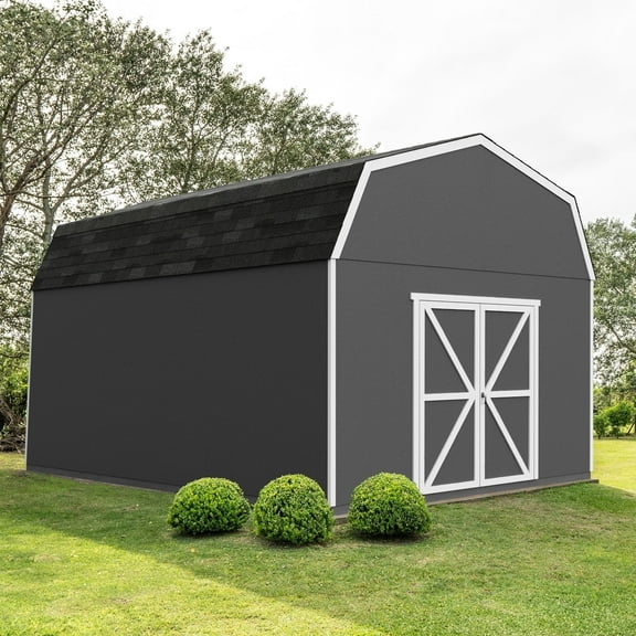Handy Home Products Hudson 12 ft. x 20 ft.  Wooden Storage Shed with Floor