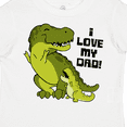 thumbnail image 4 of Inktastic I Love My Dad with Baby and Daddy Tyranasaurus Rex Boys or Girls Toddler T-Shirt, 4 of 5