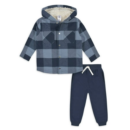 

Gerber Baby Boy Flannel Jacket and Jogger Outfit Set 2-Pack Sizes 12 Months - 24 Months