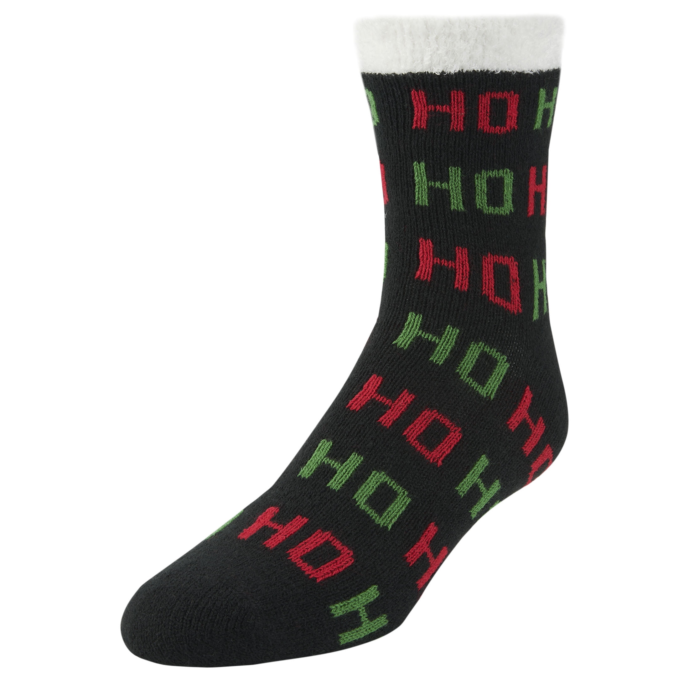 Airplus Dual Layer Holiday  Men's Large Crew Socks, 3 Pack Assorted Santa, Lights, Ho Ho Ho, Fits Size 8-12.5