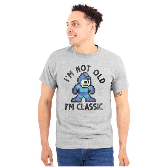 Mega Man Not Old I'm Classic Cartoon Unisex Plus Size Graphic Tee Brisco Brands 2X