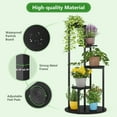 thumbnail image 2 of Tribesigns 4-Tier Plant Stand, 41" Indoor Tall Wood Plant Shelf Holders, Black, 2 of 5