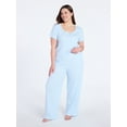 thumbnail image 2 of Joyspun Women’s Pointelle Knit Sleepwear Pants, 30'' Inseam, Sizes XS-3X, 2 of 5