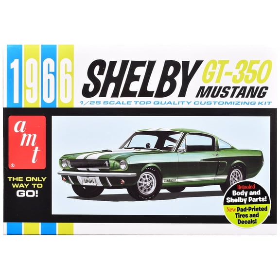 Skill 2 Model Kit 1966 Shelby Mustang GT-350 1/25 Scale Model by AMT