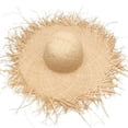 thumbnail image 1 of 1PC Women Straw Sun Hats Large Wide Brim Natural Raffia Panama Beach Caps Holiday, 1 of 5