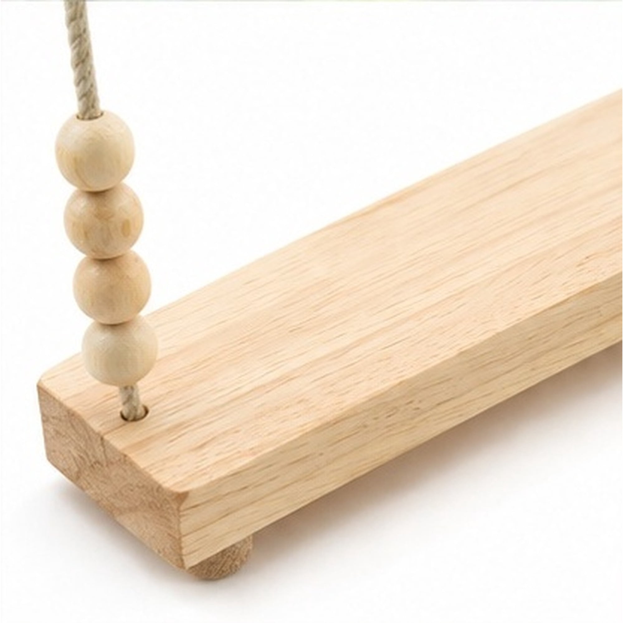 FOMIYES Natural Wood Parrot Swing Ladder for Birds and Chickens with Climbing Perch