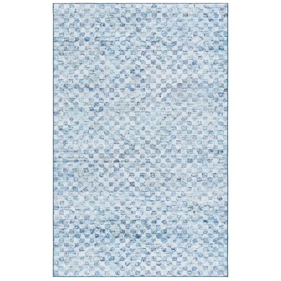 SAFAVIEH Tacoma Rosamund Abstract Machine Washable Area Rug, Grey/Aqua, 8' x 10'