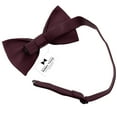 thumbnail image 3 of Men's Maroon Bow Tie Pre-Tied Style Formal Satin Classic Bowtie for Tuxedo Faux Silk, by Adam Young (Large, Wine Red), 3 of 5