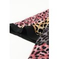 thumbnail image 4 of ABPHQTO Camiseta de mujer colorblock rayas leopardo, 4 of 5