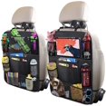 thumbnail image 1 of Uleeka Organizador De Asiento Trasero De Coche Con Soporte De Mesa De 10.0 In, 9 Bolsillos De Almacenamiento, Protectores De Respaldo De Asiento, Alfombrillas Para Niños Pequeños, Accesorios De Viaje,, 1 of 7