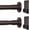 Bronze, variant on Matte Black Shower Curtain Rod,1 Inch Diameter Stainless Steel Adjustable Spring Tension Rods 32 to 80",with Holders,Anti-Slip,Curtain Rods No Drilling(1 Pack)