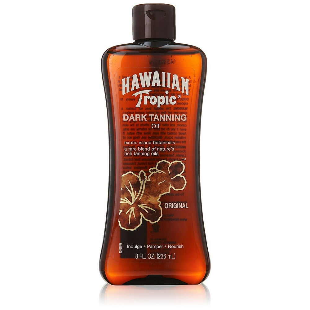 Hawaiian Tropic Dark Tanning Oil Original 8 oz No SPF