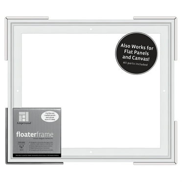 Ampersand Art Floaterframes Thin Edge (1/4" Face) 1-1/4" Frame Profile for 7/8" Deep Artwork 11" x 14" White