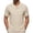 Khaki, variant on Mens Shirts Classic Solid Color Shirt Cuban Collar Summer Beach Vacation Shirt with Pocket Casual Short Sleeve Button down Guayabera Shirts for Men Resort Wear