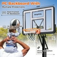 thumbnail image 2 of Portable Basketball Hoop Outdoor, 4.8-10FT Height Adjustable Basketball Hoop Goal System with 44-48 Inch Impact Backboard and Portable Wheels for Adults, 2 of 7