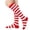 Red, variant on CIENVNSTG Knee High Striped Socks for Women Color Blocking Long Thin Tube Sports Thigh High Socks Tall Stockings for Daily Streetwear Purple