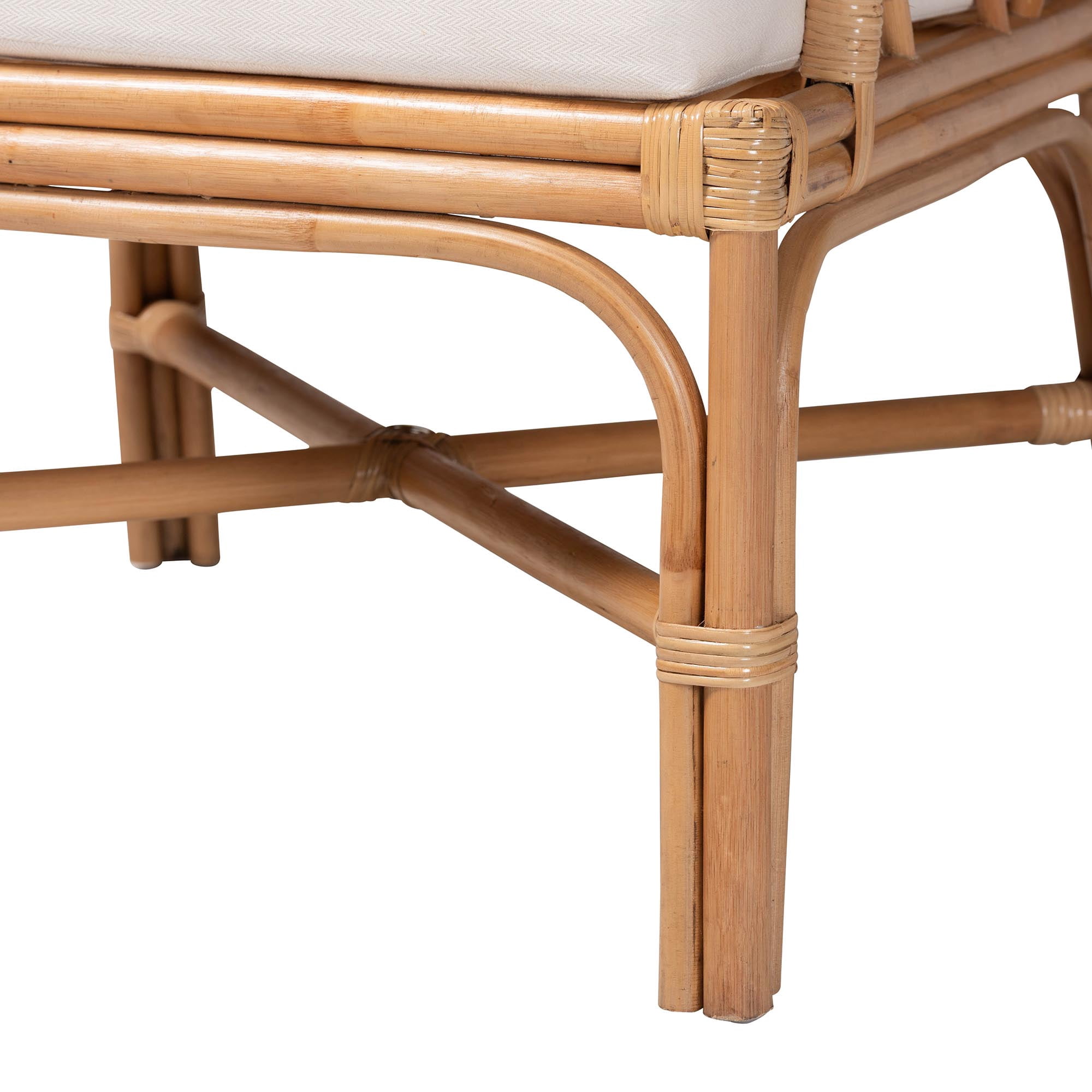 bali & pari Ray Boho Armchair, Natural Rattan