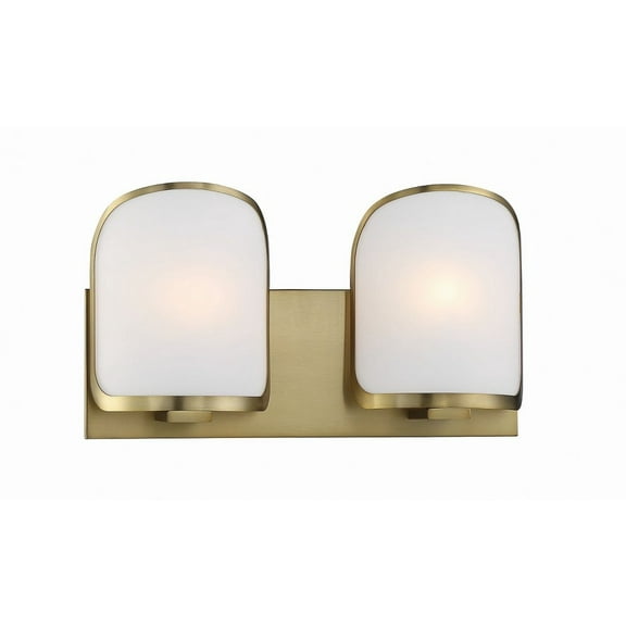 Minka Lavery Bishop Crossing 9" High Soft Brass Metal 2-Light Wall Sconce