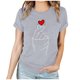 thumbnail image 3 of RKSTN Valentine Gifts Women's Valentine's Day T Shirts Oversized Crewneck Valentines Graphic Print Short Sleeve Shirt Womens Casual Solid Round Neck Plus Size Loose Fits Tee Top Summer Clothes, 3 of 7