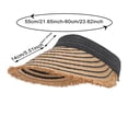 thumbnail image 4 of Womens Beach Hat Women Foldable Wide Brim Straw Empty Top Sun Hat Beach Black One Size, 4 of 8