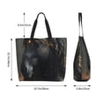 thumbnail image 5 of Naloa Black And Gold White Horse Tote Bag for Women Large Capacity Shoulder Bag for College Work Travel Shopping, 5 of 8
