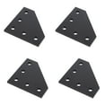 thumbnail image 1 of KONTONTY 4pcs Aluminum Flat Connecting Plate Joint Board Black Simple Design for Construction, 1 of 8