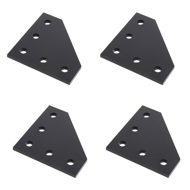 Placa de unión de la placa del soporte de la esquina de 4pcs L Forma de la placa de 5 orificios para el perfil de aluminio 2020