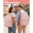 thumbnail image 3 of Mochila de viaje Suradar de compresión Vacuum Seal, color rosa, 1,64 kg, 3 of 9