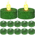 thumbnail image 1 of Mobutofu 12Set Glitter Pillar Candles LED Tealight Candles Elegant Homes, 1 of 4