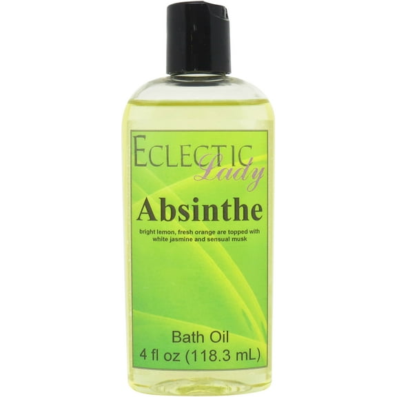 Absinthe Bath Oil - Scented Body Oil - Relaxing & Moisturizing Bathing Oil - Fragrance Body Oil For Dry & Rough Sensitive Skin - 4 oz
