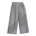 thumbnail image 4 of Alitao Dress Pants Women Petite Pants Women's Linen Pants Summer Wide Leg Work Dress Pants Casual Slacks Business Pant Cotton Linen Trouser With Pockets Work Pants Women Lounge Pants Women Gray 2XL, 4 of 8