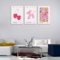 thumbnail image 4 of Set Of 3 Cute Balloon Dog Cherry Posters Trendy Pink Preppy Canvas Wall Art Funky Colorful Abstract Aura Picture Prints Painting For Home Bedroom Dorm Living Room Wall Decor, 4 of 6