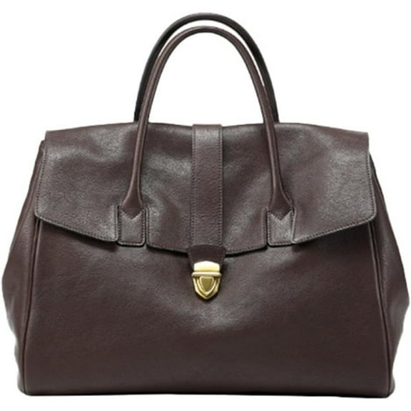 Women's Luxury Designer Leather Tote Bag - Capacious Work Bag with Top-Handle, On-Trend Clutch-Inspired Purse