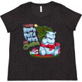 thumbnail image 3 of Inktastic I Wanna Hippopotamus for Christmas Cute Hippo Women's Plus Size T-Shirt, 3 of 5