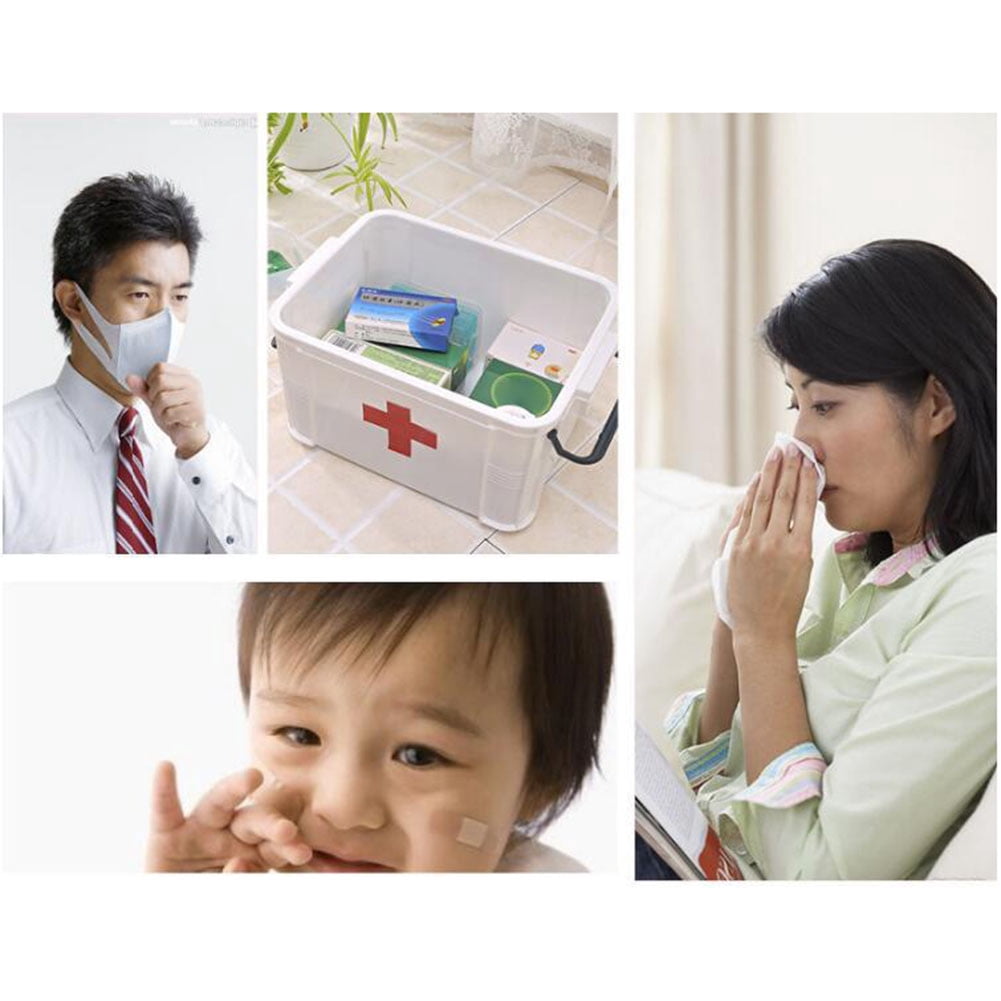 First Aid Kit Plastics Pouch Medicine Supplies Dust-proof Storage Cases Convenient Simple Style Household Supply Medical Case