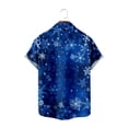 thumbnail image 5 of DDAPJ pyju Funny Christmas Shirts for Men Prime Day Deals, Color Block Short Sleeve Bowling Shirt Casual Button Down Vacation Hawaiian Shirt Dark Blue XXXXL, 5 of 6