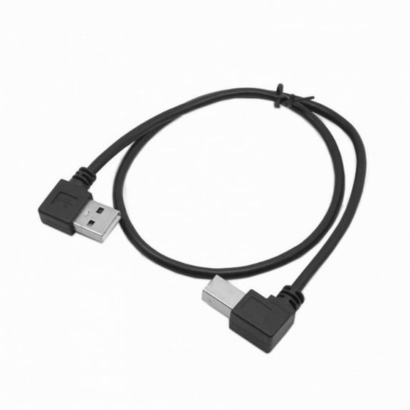 Xiwai Left Angled USB 2.0 A Male to B Male Angled 90 Degree Printer Cable 50cm 100cm