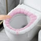 thumbnail image 1 of Household Toilet Seat Thickened With Handle Winter Toilet Ring Washable Sets Wear Knitted Toilet Seat, 1 of 7