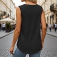 thumbnail image 4 of Basic Tank Tops for Women Loose Fit Casual Plain Scoop Neck Ribbed Sleeveless Shirt Summer Outfits, 4 of 5
