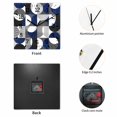 thumbnail image 2 of Abstract Geomrtry, Wooden Wall Clock Silent Non Ticking, Modern Navy Blue Middle Century Square Wall Clocks Battery Operated, Decor Clock for Home Office, Living Room, Kitchen, 10 Inch, 2 of 9