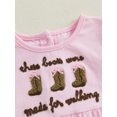 thumbnail image 4 of SUNSIOM Baby Girls Romper, Short Sleeve Crew Neck Embroidery Boots Letters Infant Bodysuit Summer Clothes, 4 of 6
