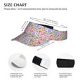 thumbnail image 3 of Daiia Colorful Cow Skin Pattern Sport Sun Visor Hats Visor Cap Adjustable Empty Top Baseball Cap Cotton Ball Caps for Women and Men, 3 of 7