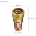 thumbnail image 2 of Brass Collets Body For Stubby Gas Lens Connector With Mesh For Tig Wp-17/18/26 Torch 17Cb20G 3.2Mm Mingyqi, 2 of 7